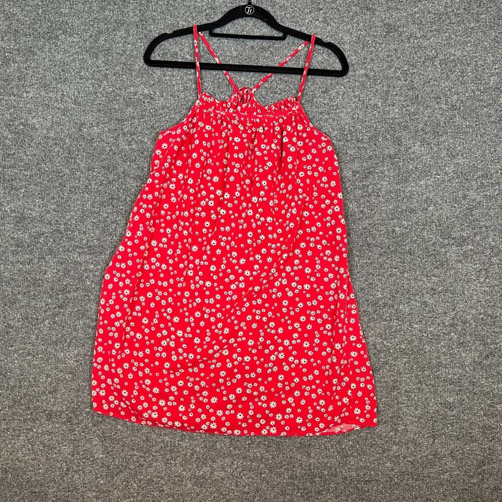 Madewell Shirt Womens Small Red Tank Top Blouse‎ Floral Flowers Flowy Bohemian